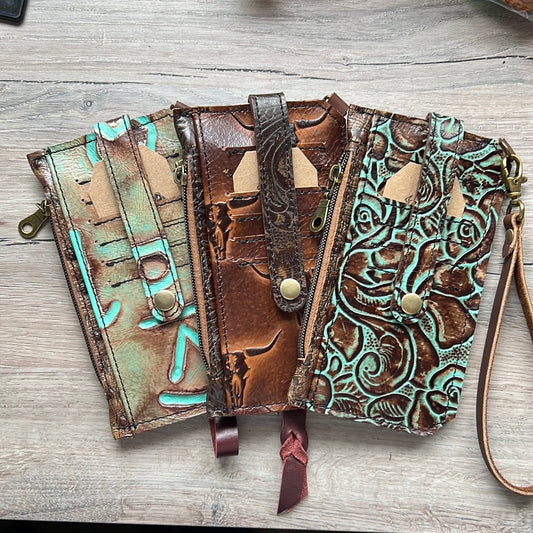 Leather Purse Pal with Wristlet