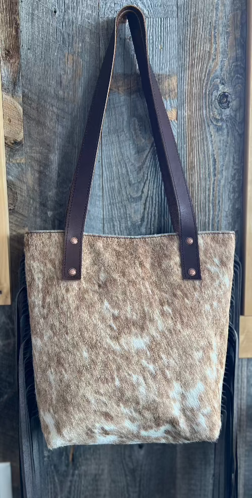 Cowhide Tote with Fringe