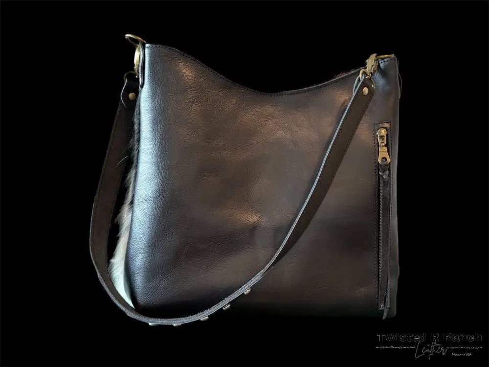 Black and White Hair on Hide Concealed Carry Carry Purse