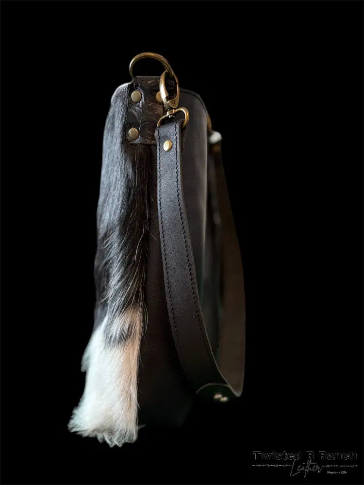 Black and White Hair on Hide Concealed Carry Carry Purse