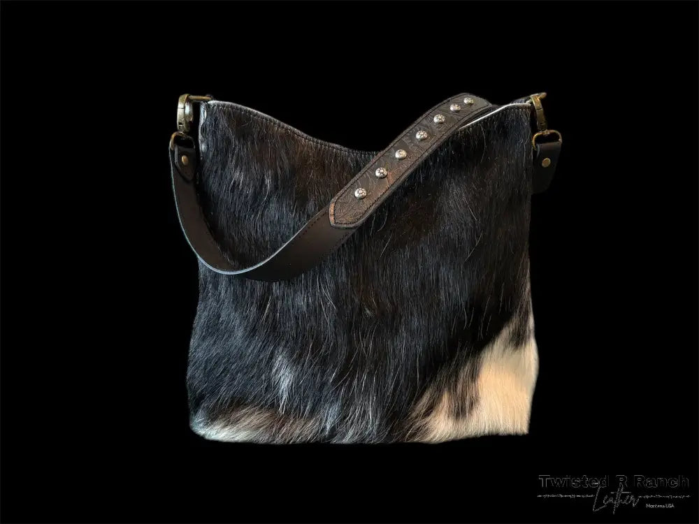 Black and White Hair on Hide Concealed Carry Carry Purse
