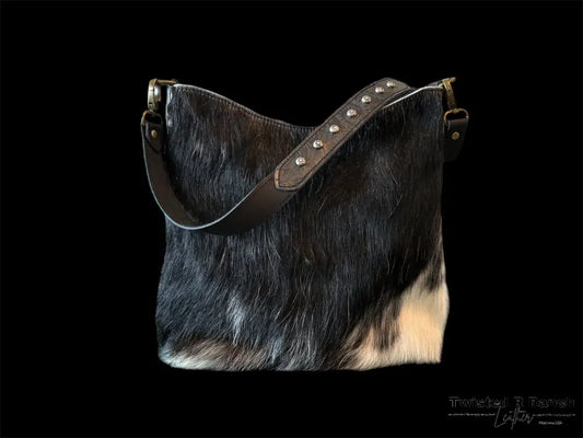 Black and White Hair on Hide Concealed Carry Carry Purse