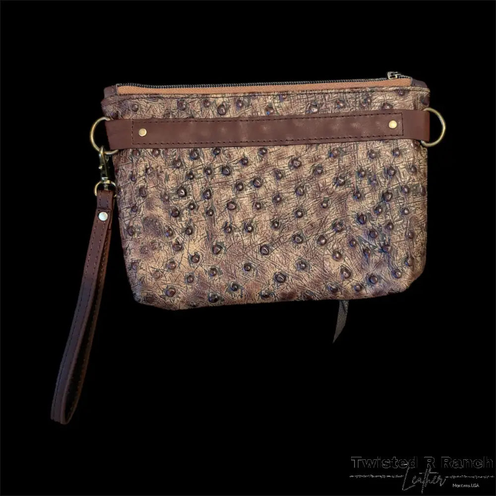 Turquoise Rose Wristlet